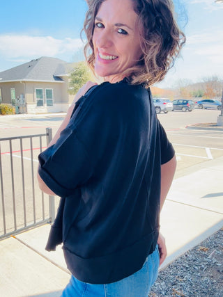 Blackout Raw Edge Tee