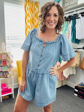 Willow Denim Romper