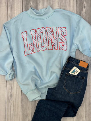 Lions Dot Mockneck