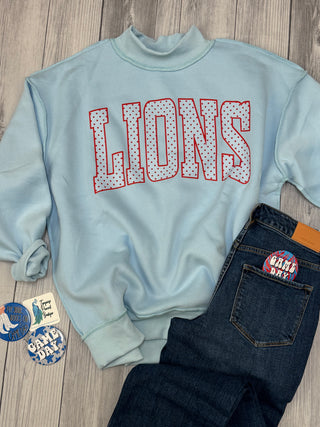 Lions Dot Mockneck