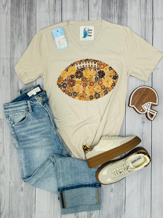 Floral Football Tee