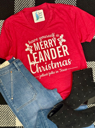 Leander Christmas Red Tee