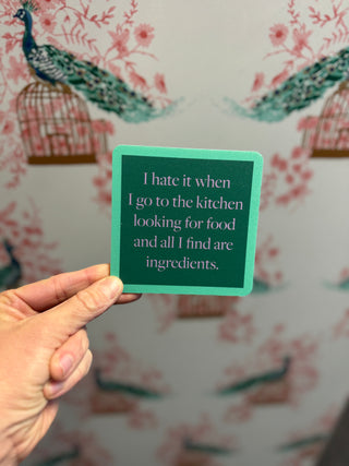 Ingredients Kitchen Coaster