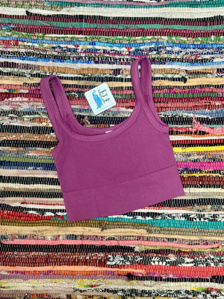 Mulberry Chevron Crop Top
