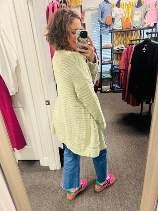 Cozy Green Cardigan