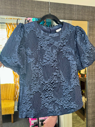 Navy Luxe Top