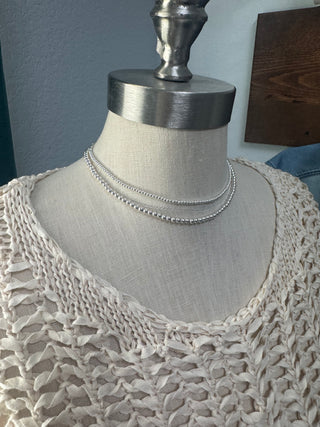 Silver Fan Necklace
