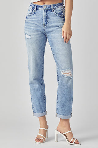 Distressed Boyfriend Jeans