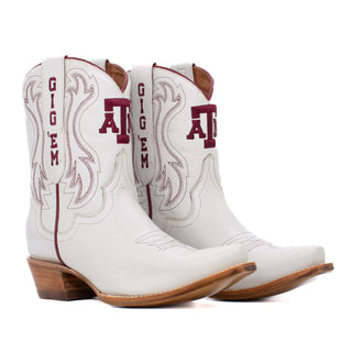 Texas A&M Aggies Ivory Western Boot
