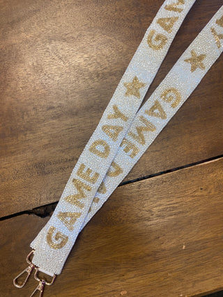 Gold Game Day Beaded Guitar Strap