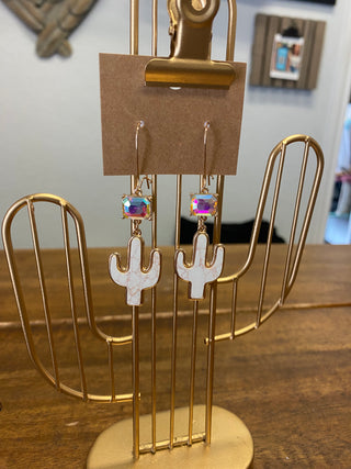 Ivory Cactus Dangles